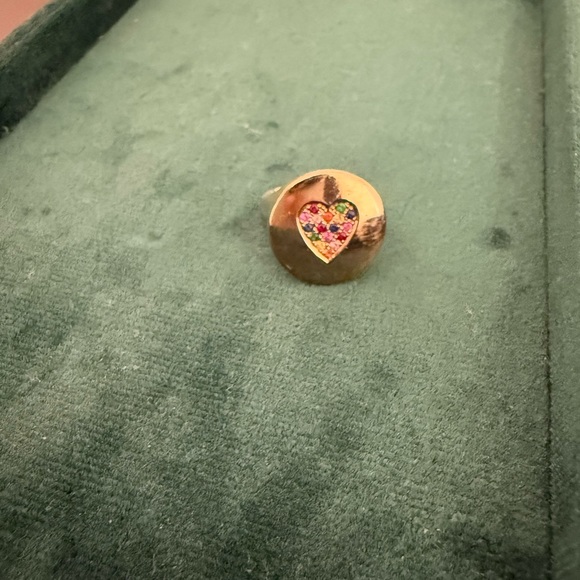 Stephanie Gottlieb 14k Pave Heart Ring - Picture 5 of 5